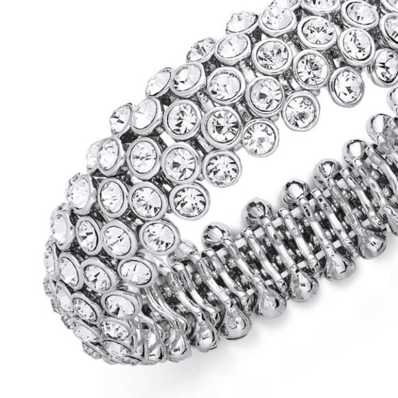 Rhinestone stretchy bracelet - Picture 3 of 7